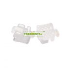 Ceramic Self Ligating Roth/MBT Brackets, with Metal Slot,Dental Orthodontic brackets, FDA/CE approved，Size 0.018/0.022，No Hook or with hook