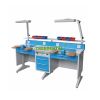 Dental Workstation Double Two Person Dental Lab Equipments Built-in-Vacuum, 1.97M Length