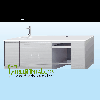 Stainless Steel Combine Cabinet with  GZ001C+Double Door Double Drawers cabinet+GZ03 Single Medical Dental cabinet,2500*500*850mm