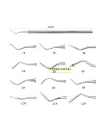 CE Approved Uncoated Stainless Steel Dental Curettes,Dental Periodontal Gracey Curettes Set Reusable Scaler Dental Equipments Scaler Low Price
