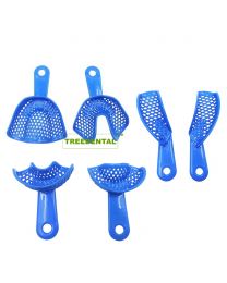 CE Approved Uncoated Dental Plastic Steel Impression Tray,Dental Plastic Steel Perforated Denture ,Dental Plastic Steel Impression Tray With Holes（Big/Middle/Small）/Partial Impression Trays