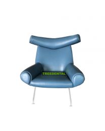 Nordic Single Person Leather Sofa Leisure Chair,Business Creative Leisure Iron Art Fiberglass Bull Horn Lounge Chair