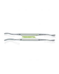 CE Approved Uncoated Stainless Steel Dental Materials Bone File Dental Materials Double-Ended Bone File