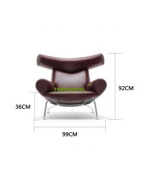 Nordic Single Person Leather Sofa Leisure Chair,Business Creative Leisure Fiberglass Bull Horn Lounge Chair For Dental Medical Reception Room