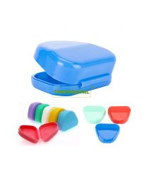 Colored Plastic Orthodontic Dental Retainer Case Storage Box Denture Box，20 Boxes