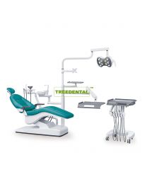 FDA&CE Approved,Luxury Implant Surgery Dental Units,3 Memory Positions,Skin-Friendly Microfiber Leather Cushion,Central Suction System Design,Standard With Luxury Dental Stool 1 PC
