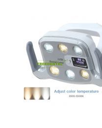 Dental LED Operation Lamp Oral Light 6 Bulbs For Dental Unit Chair ,Induction Switch&Touch Control,Illumination 8000-30000Lux,CE Approved