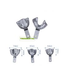 Medical Dental Instruments CE Approved Uncoated Dental Stainless Steel Impression Tray For No Teeth,Stainless Steel Perforated Or Non-porous Toothless Impression Tray With Holes/Nonporous