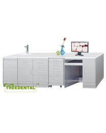Stainless Steel Combine Cabinet with GZ001C+GZ060B+GD020B+GD010+GZ03 Single Medical Dental cabinet,3040*500*850mm