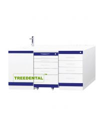 Pearl White Stainless Steel Combine Cabinet with GZ060B+GD010+GD020B Single Medical Dental cabinet,Pearl white,1525*500*850mm