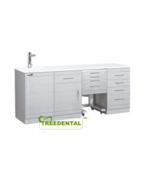 Stainless Steel Combine Cabinet with GZ001C+GZ060B+GD202+GZ020B Single Medical Dental cabinet,2020*500*850mm