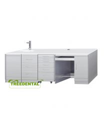 Stainless Steel Combine Cabinet with GZ001C+GZ030B+GD010+GZ03 Single Medical Dental cabinet,2510*500*850mm