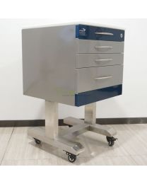 U type Mobile 4-Drawers Single Stainless Steel Medical Dental cabinet,495*495*820mm