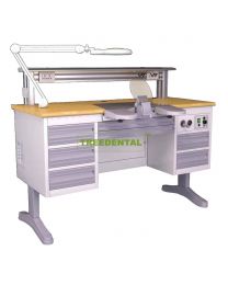 CE Approved,Dental Workstation Single Person Laboratory Equipments, Built-in Dust Collector,1.4M Length