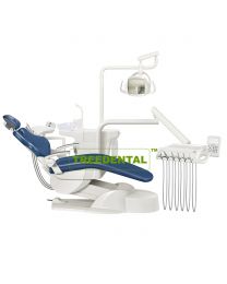 New Top-mounted Tray Dental Chair Unit with LED Sensor Light , 9 programs inter-lock control system ,Seamed Environmental Leather,CE Approved