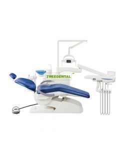 Integral Design Economic Dental Chair Unit,3 Memory Positions,Rotatable luxury armrest,Large Size Instrument Tray,FDA Approved，With 1pc Dentist Stool