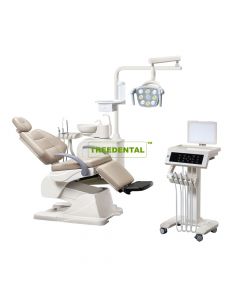 High Configurations Dental Trolley Treatment Chair Dental Chair Unit,Three-fold Patient Chair Position,9 Memory Positions