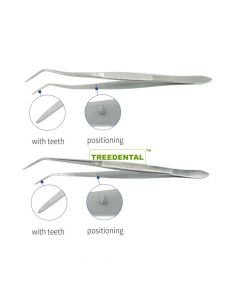Uncoated Dental Tweezers 16cm Medical Stainless Steel Tweezers Clamp Single /Double Bend ,With Positioning or Without Positioning/With Teeth or Without Teeth