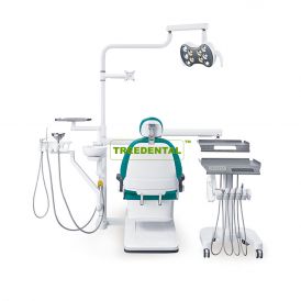 German TUV Rheinland Approved,FDA&CE Approved,Luxury Implant Surgery Dental Units,3 Memory Positions,Skin-Friendly Microfiber Leather Cushion,Central Suction System Design,Standard With Luxury Dental Stool 1 PCS