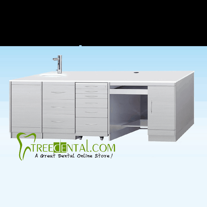 stainless steel combine cabinet with gz001c+gz030b+gd010+gz03 single  medical dental cabinet,2510*500*850mm
