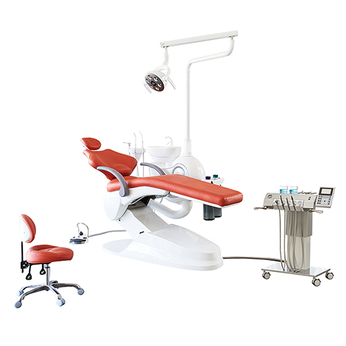 Luxury  Dental Chair Unit,Full course disinfection With tubing/oral disinfection,Swing Mount Delivery System/ Cart Instrument Tray , FDA & CE approved