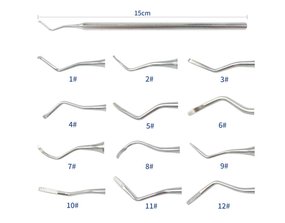 CE Approved Uncoated Stainless Steel Dental Curettes,Dental Periodontal Curettes Reusable Scaler Dental Equipments 