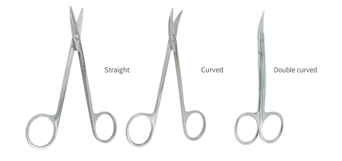 Uncoated Dental Stainless Steel Oral Surgery Scissors Dental Instruments Gingival Scissors Gum Scissors Curved/Straight/Double Curved Head