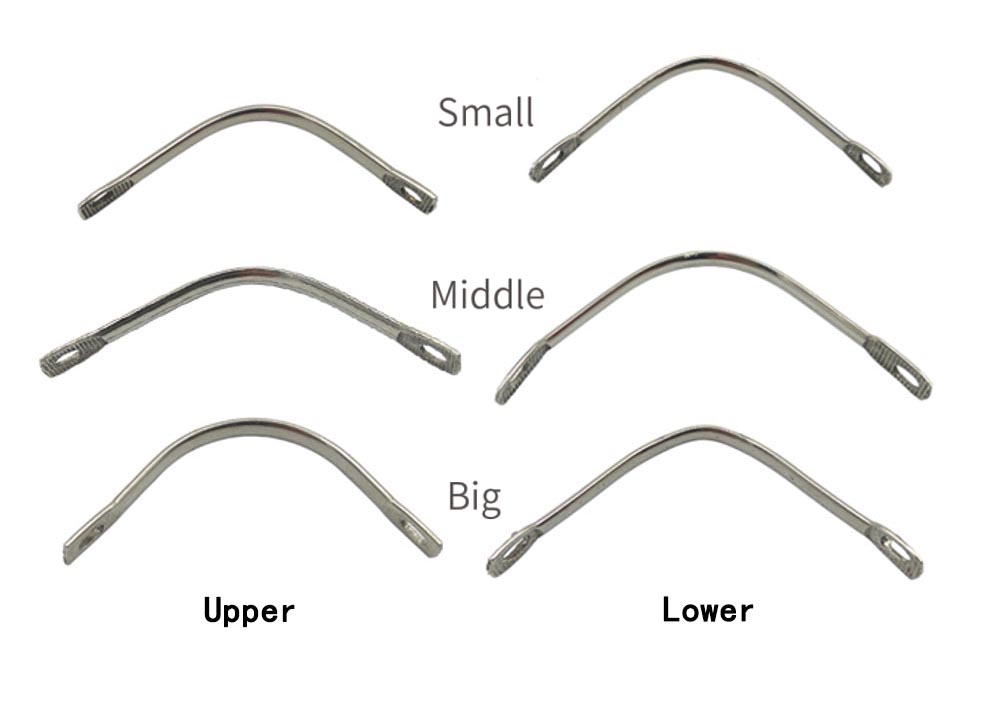 CE Approved Uncoated Stainless Steel Dental Palatal Bars,Upper/Lower,Big/Middle/Small