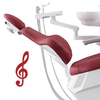 Music Dental Chair Unit,CE approved,With Bluetooth Music Function,High-end Fiber Leather Skin-friendly Leather Cushion ,9 Memory Positions