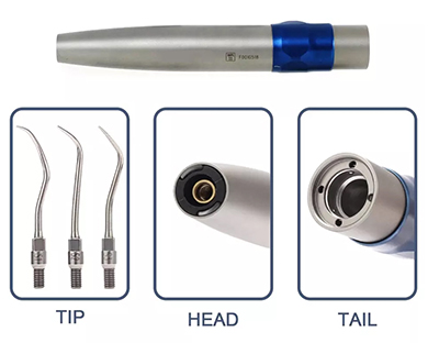 Dental Air Scaler Handpiece LED Fiber,Multi-Function Scaler,Compatible with KAVO Quick Coupling