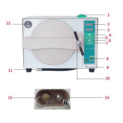 BONEW 18L Digital Desktop Autoclave Steam with High Pressure Drying Function