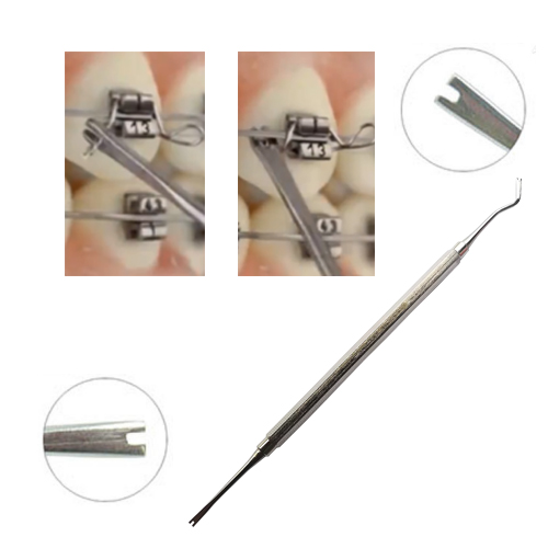 Uncoated Stainless Steel Dental Orthodontic Instruments,Square Wire Shaper/Ring Pusher/Ligation Wire End Thruster/Ligation Rod