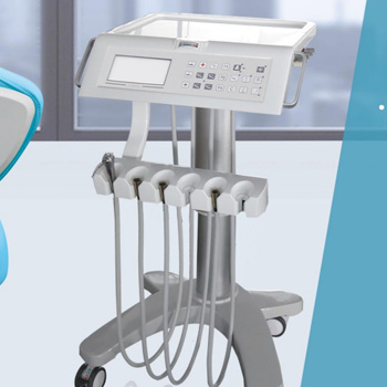Human Friendly Dental Chair Unit, Handpiece tubings disinfection, High-end Fiber Leather Skin-friendly Leather Cushion,9 Memory Positions