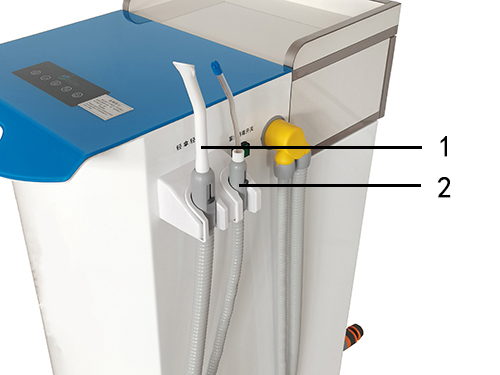 Mobility Dental Suction Unit Machine, Used Separately From Dental Chair，With HVE+SE Handpiece and Cabinet，Built-in UV Disinfection System