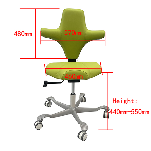 Ergonomic Adjustable 360°Rolling Microfiber Leather Doctor's Chair Dental Stool,Saddle Seat,Support Forward&Backward Seating,Adjustable Seat Height&Back Tilt
