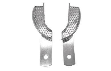 CE Approved Uncoated Dental Stainless Steel Impression Tray, With Holes/Nonporous,Partial Impression Trays/Removable Impression Tray