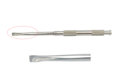 CE Approved Uncoated Stainless Steel Dental Bone Chisel/Impacted Tooth Chisel, Double Sided/Single Edged Round Handle