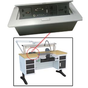 CE Approved,Dental Workstation Single Person Laboratory Equipments, Built-in Dust Collector, 1.0 M Length